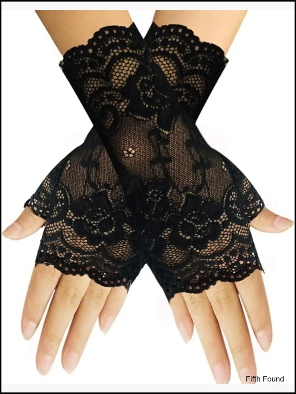 Short Lace Fingerless Gloves for Weddings, Parties, Cosplay